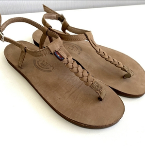 Rainbow T Street Sierra‎ Leather Braided T-strap Size XLarge